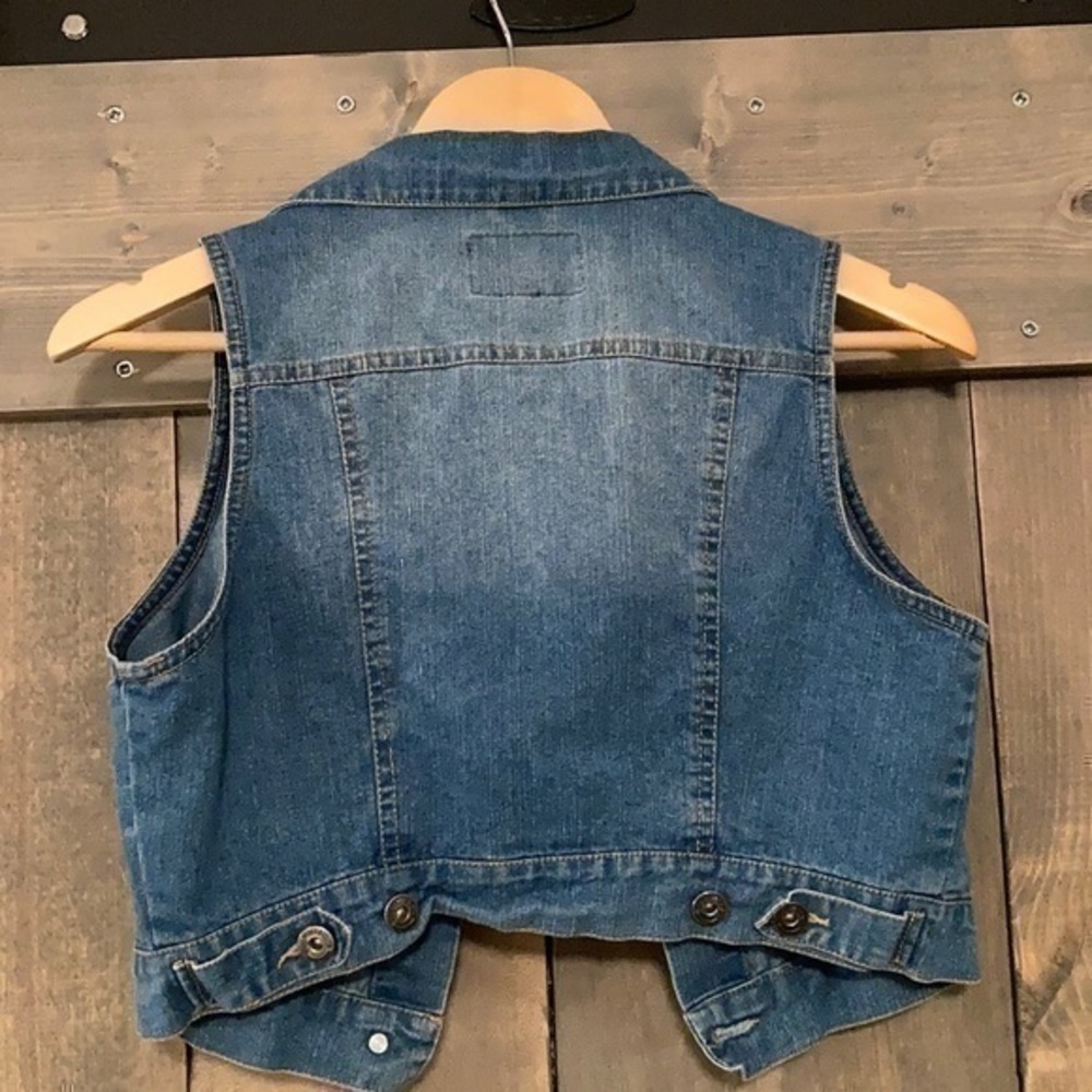 Boy Meets Girl cropped denim vest size small - Picture 3 of 7